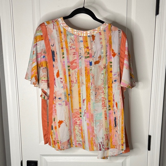 Floreat Multicolor Abstract Top - Picture 6 of 6